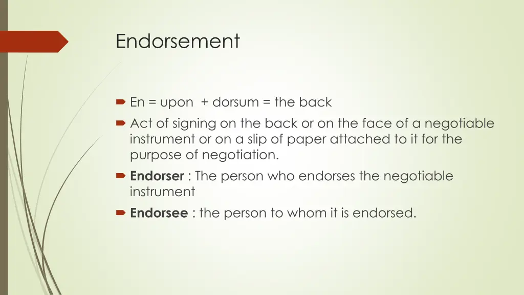 endorsement