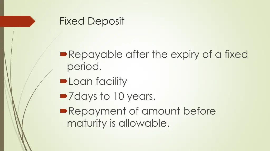 fixed deposit