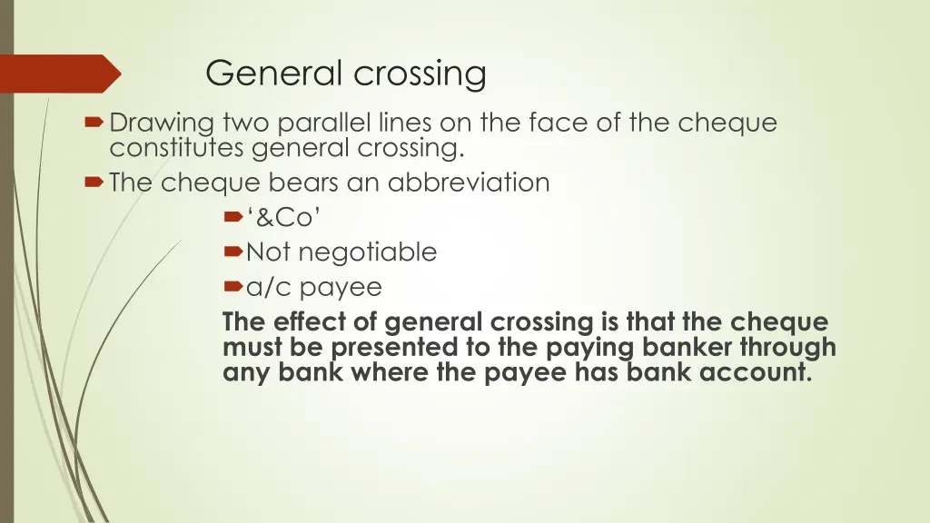 general crossing drawing two parallel lines