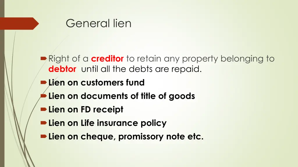 general lien