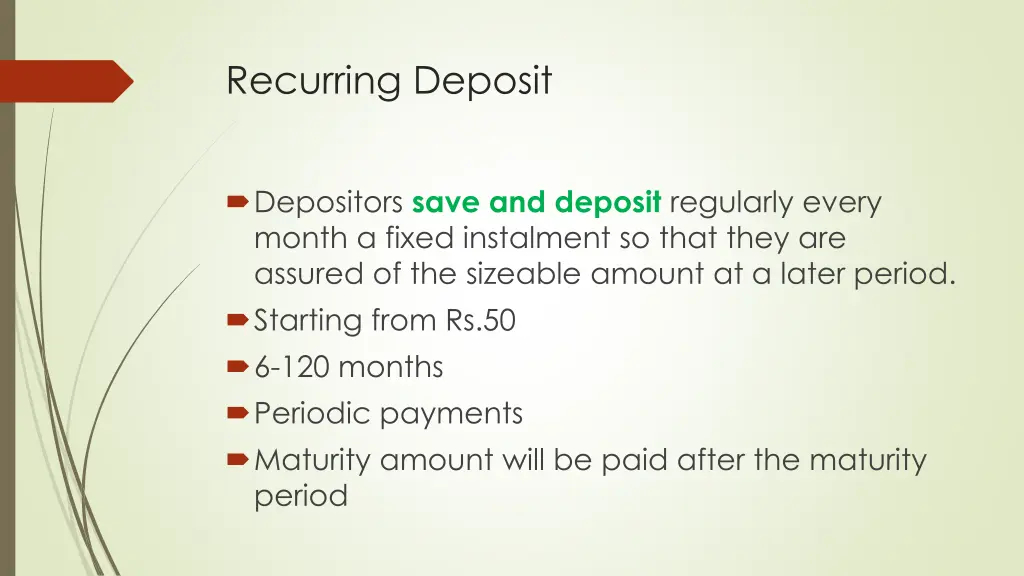 recurring deposit