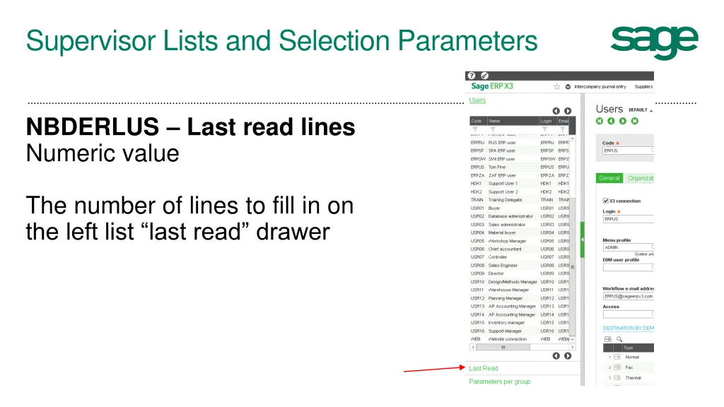 supervisor lists and selection parameters 3