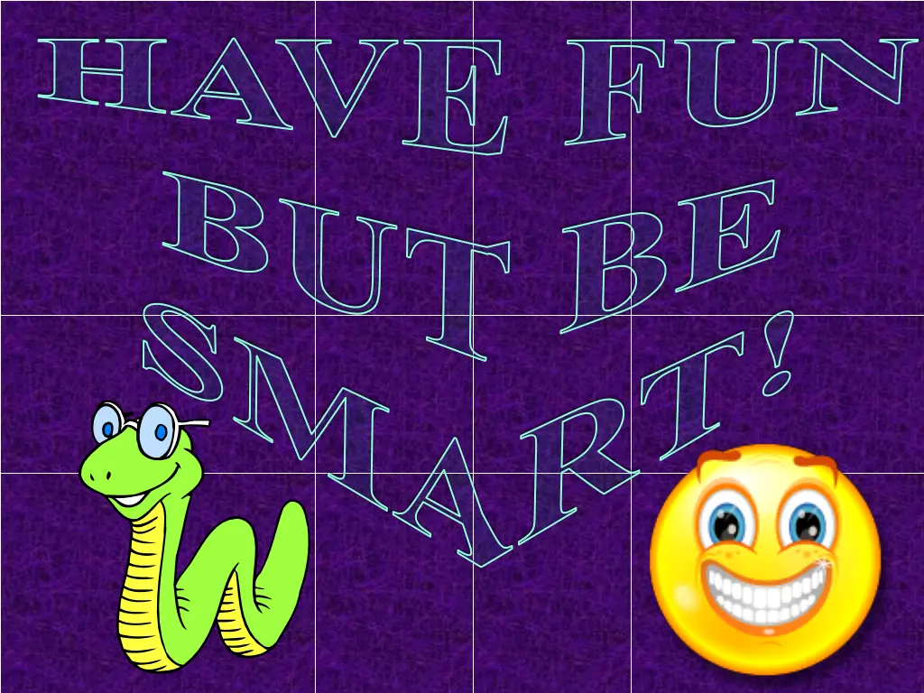 have fun but be smart