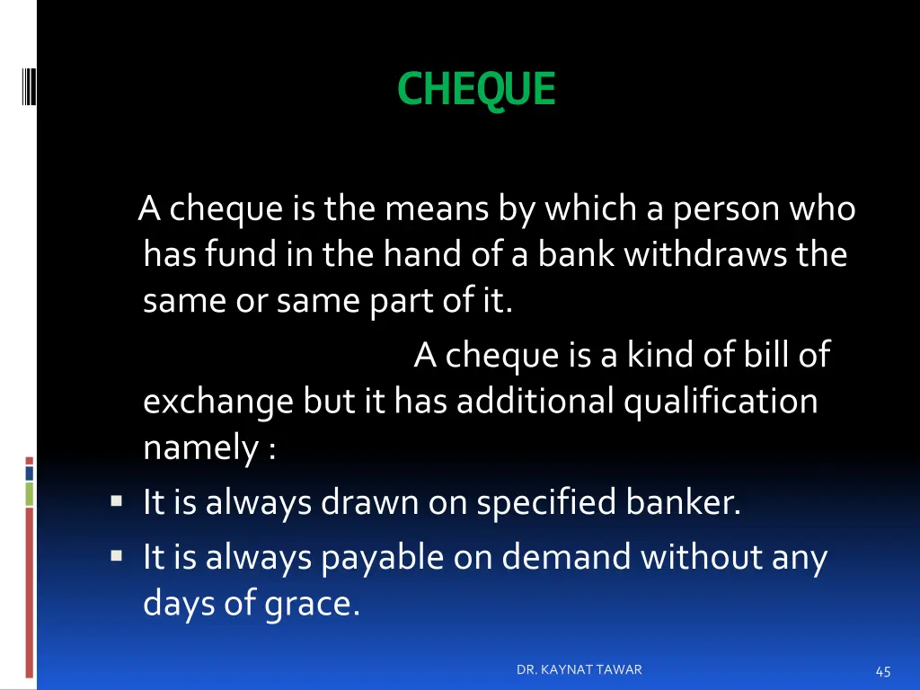 cheque