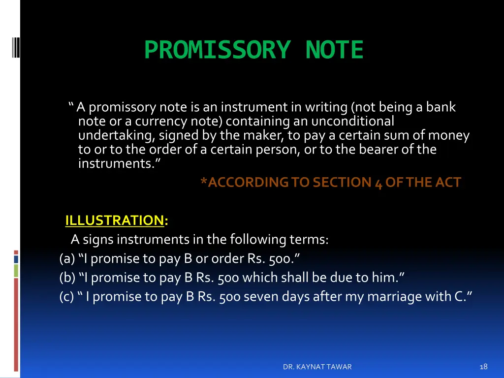 promissory note