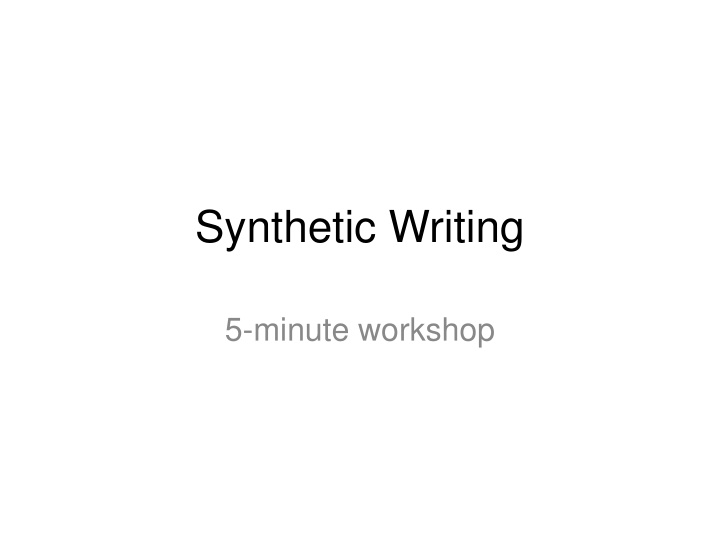 synthetic writing