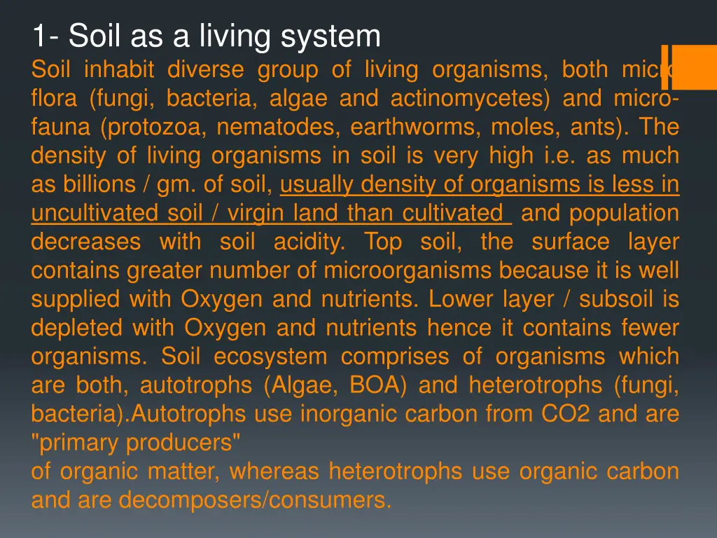 1 soil as a living system soil inhabit diverse