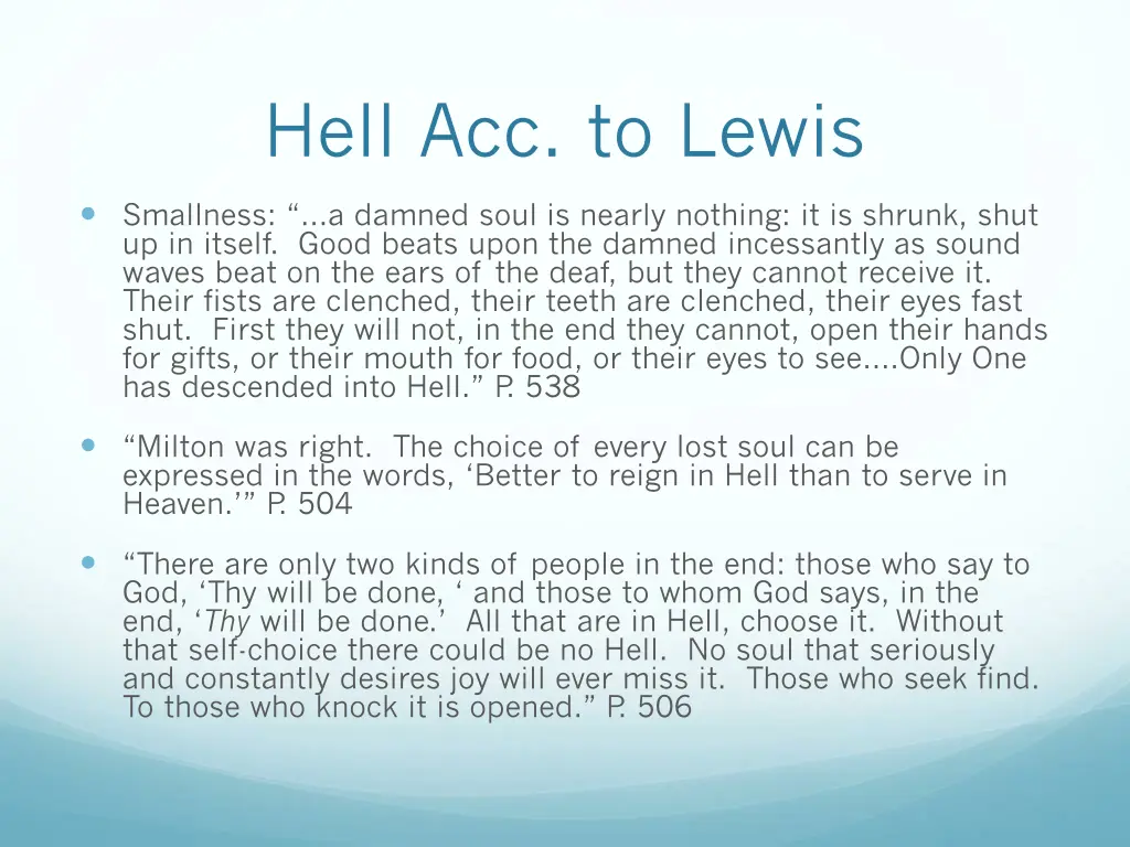 hell acc to lewis