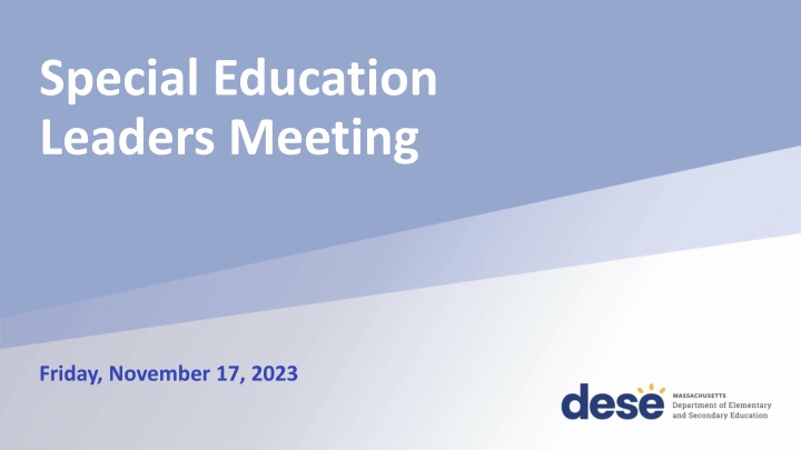 special education leaders meeting