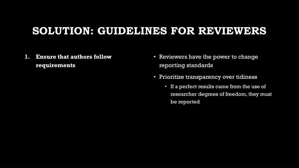 solution guidelines for reviewers