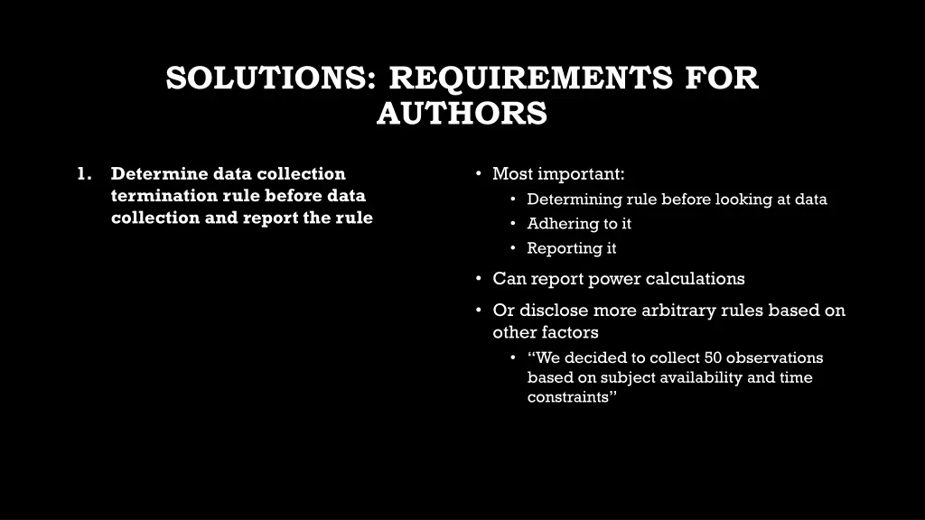 solutions requirements for authors