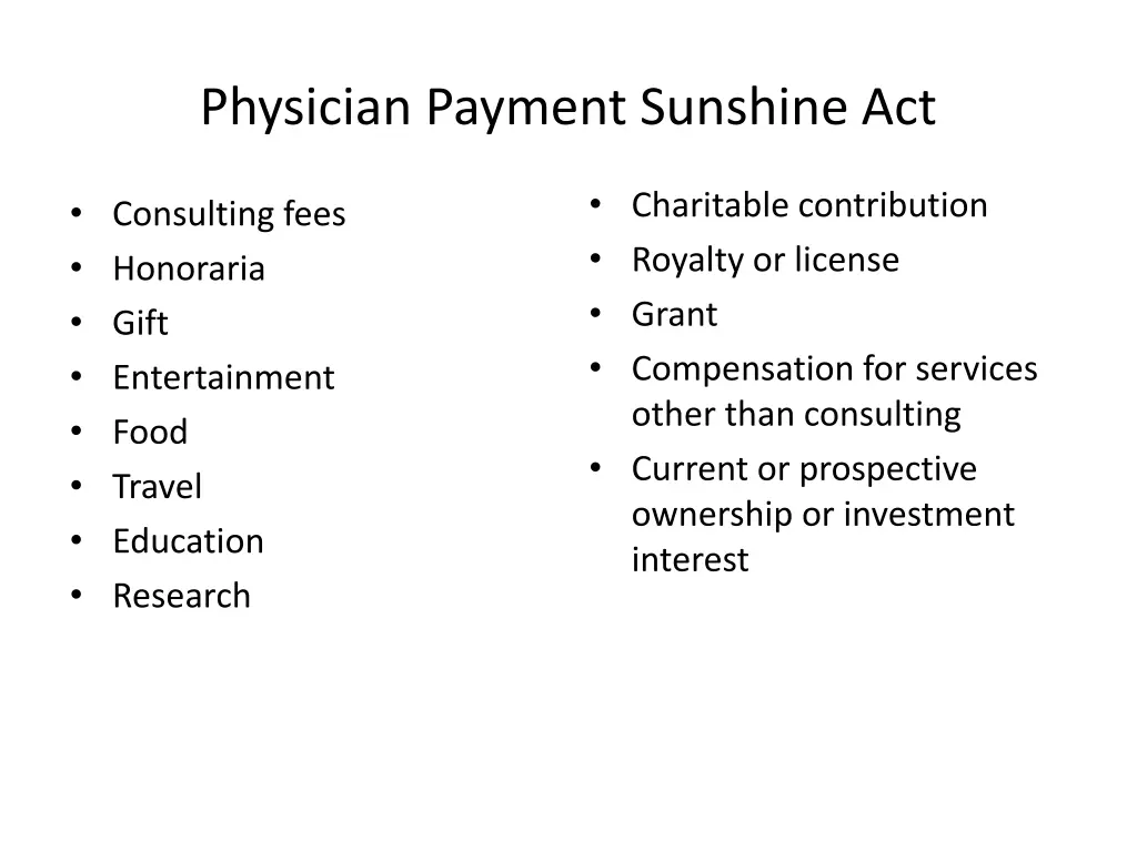 physician payment sunshine act