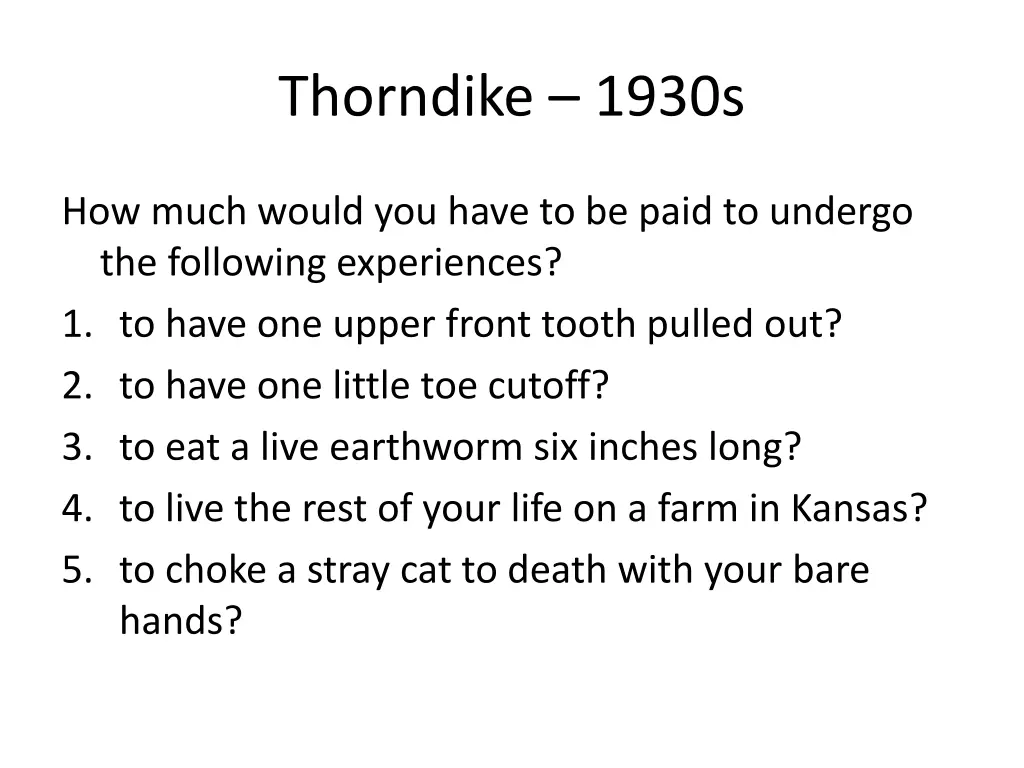 thorndike 1930s