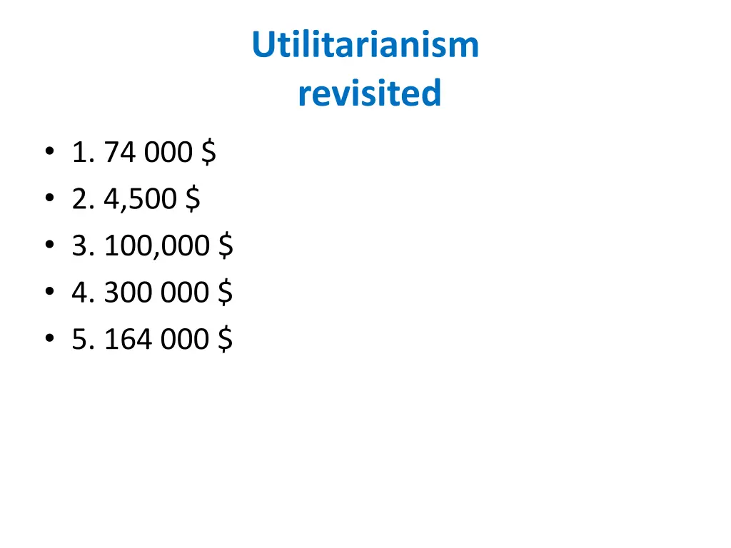 utilitarianism revisited