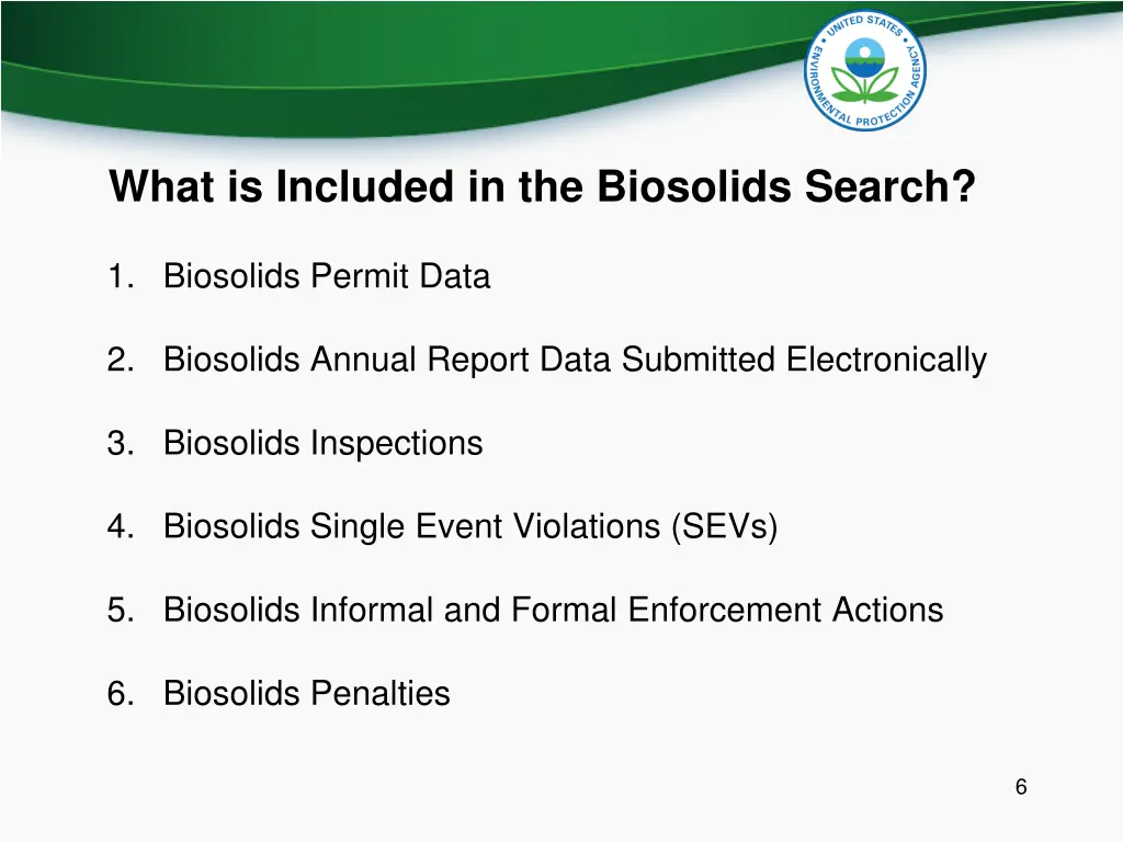 what is included in the biosolids search