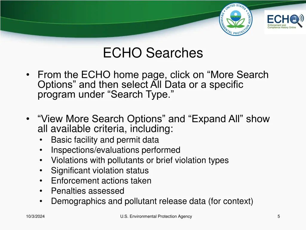 echo searches