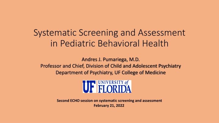 systematic screening and assessment in pediatric