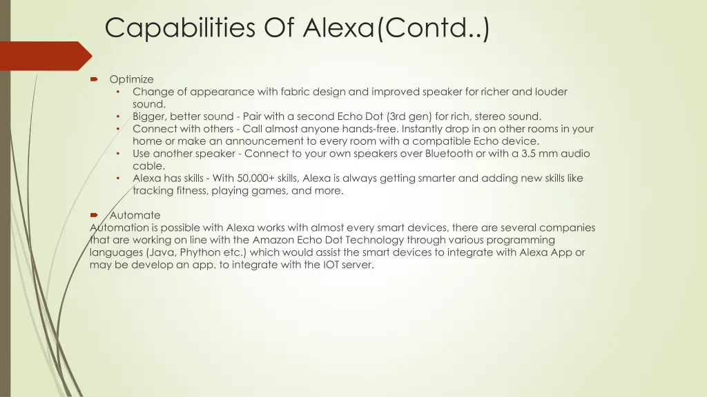 capabilities of alexa contd