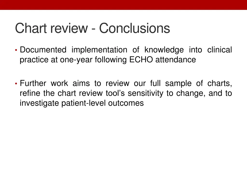 chart review conclusions