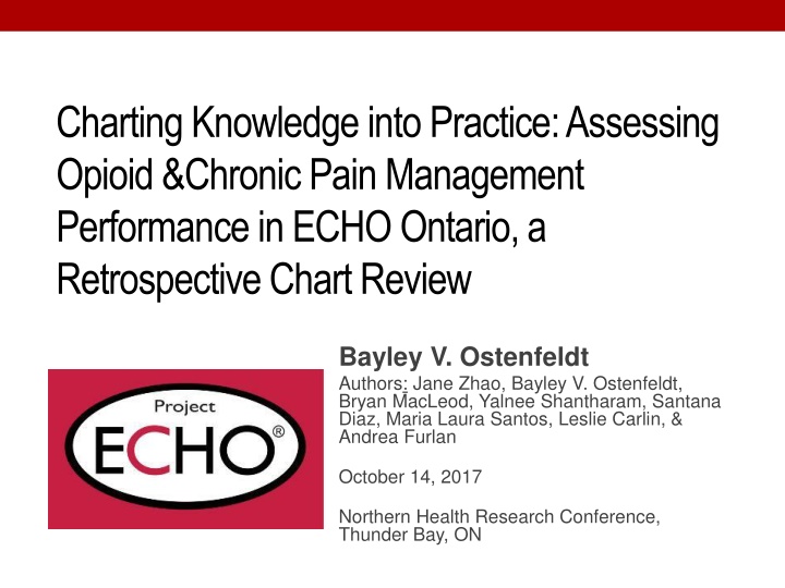 charting knowledge into practice assessing opioid