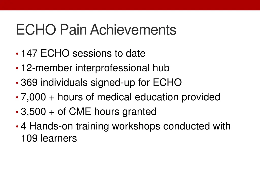 echo pain achievements