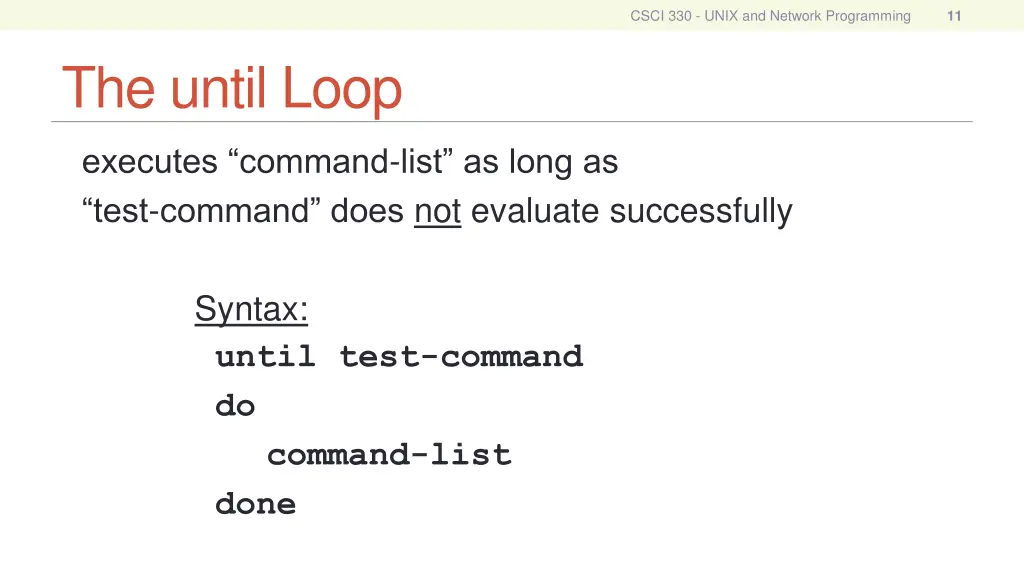 csci 330 unix and network programming 10