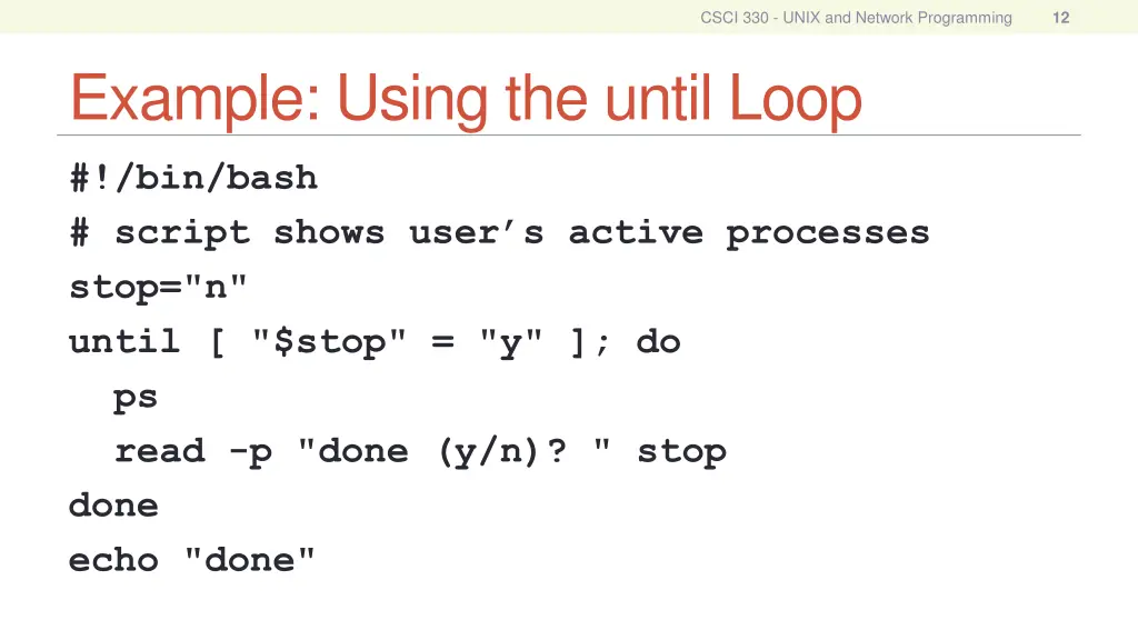 csci 330 unix and network programming 11