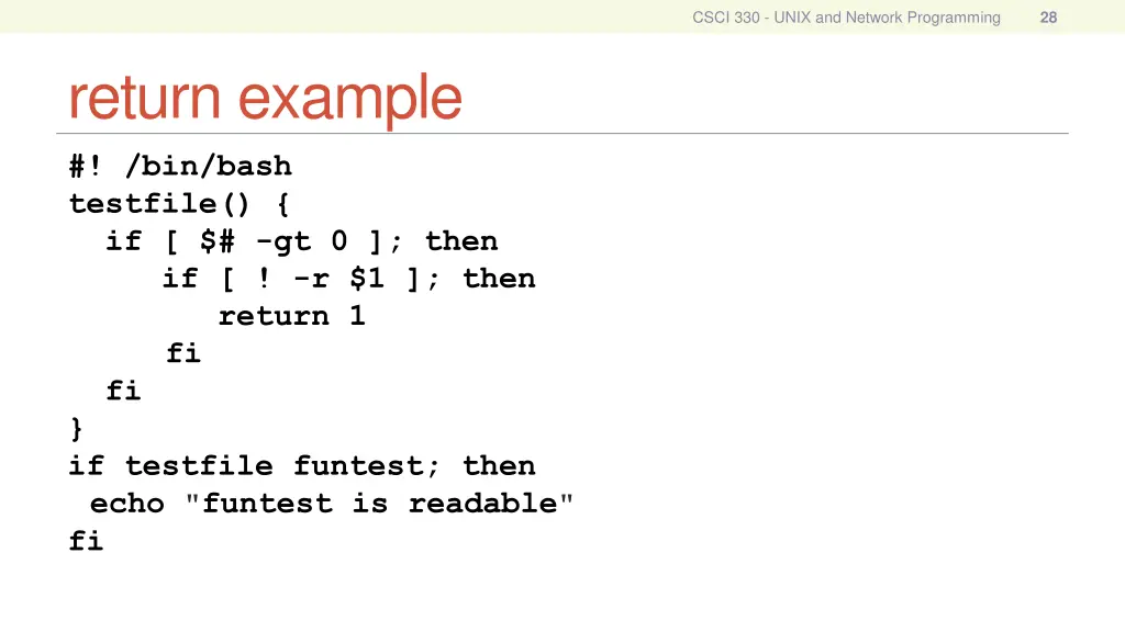 csci 330 unix and network programming 27