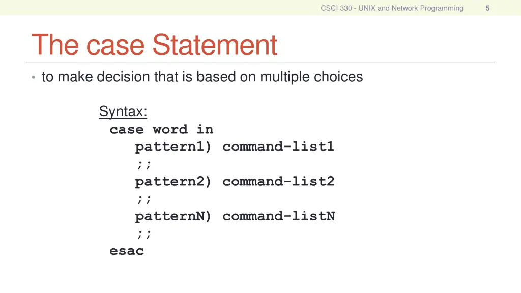 csci 330 unix and network programming 4