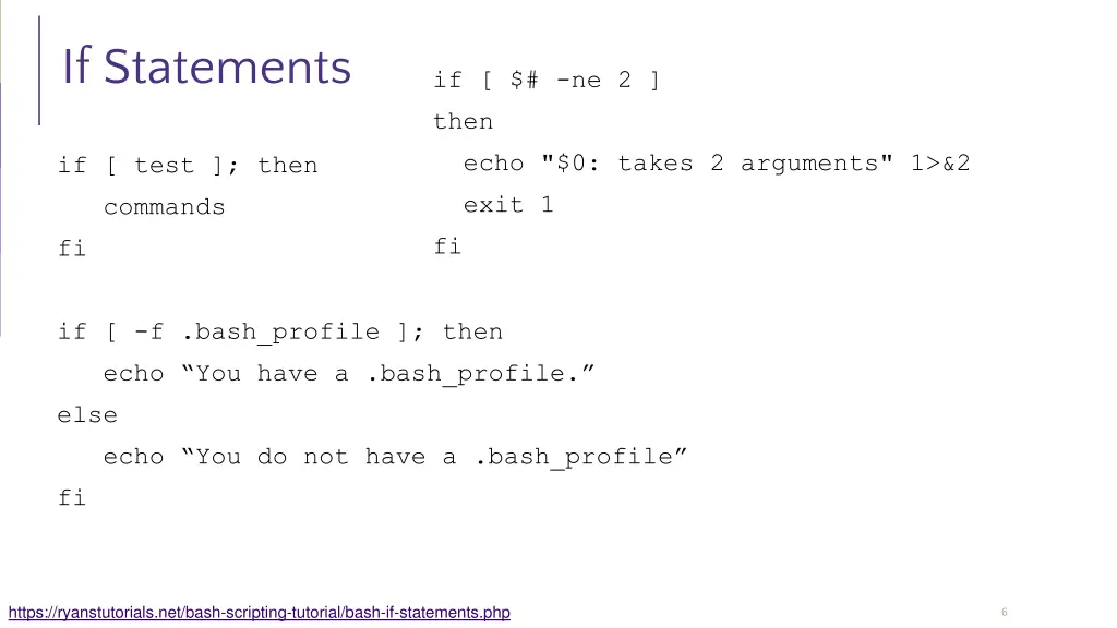 if statements