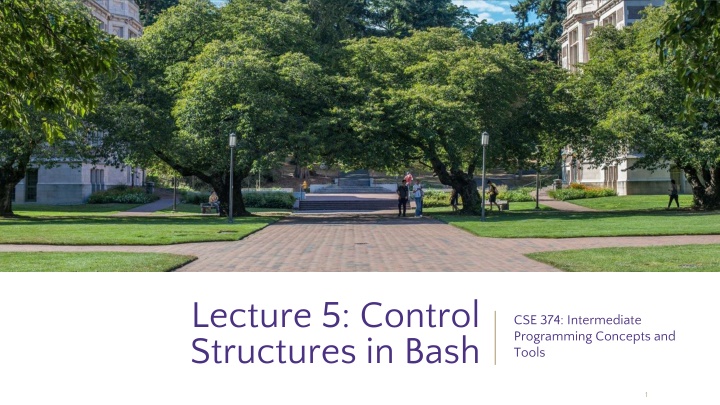 lecture 5 control structures in bash