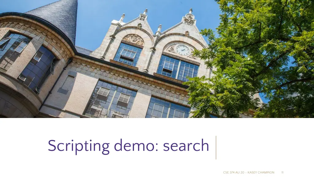 scripting demo search