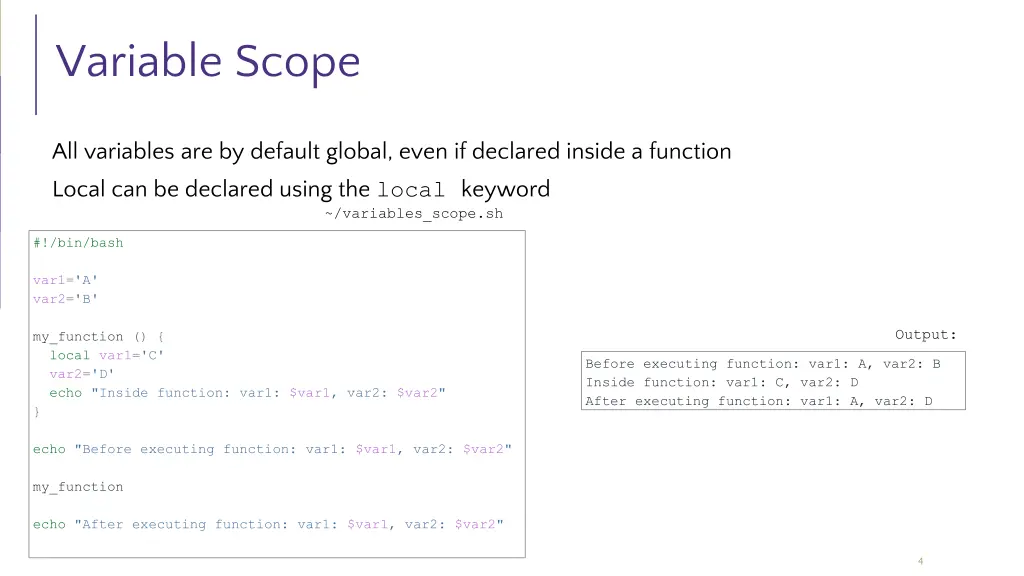 variable scope