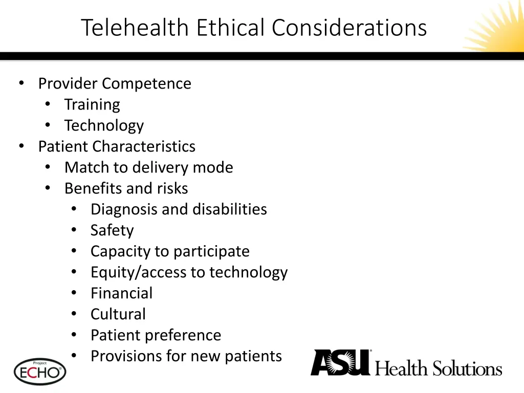 telehealth ethical considerations