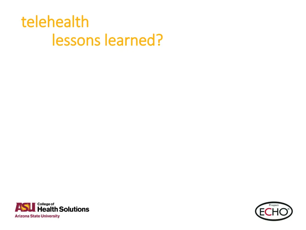 telehealth telehealth lessons learned lessons