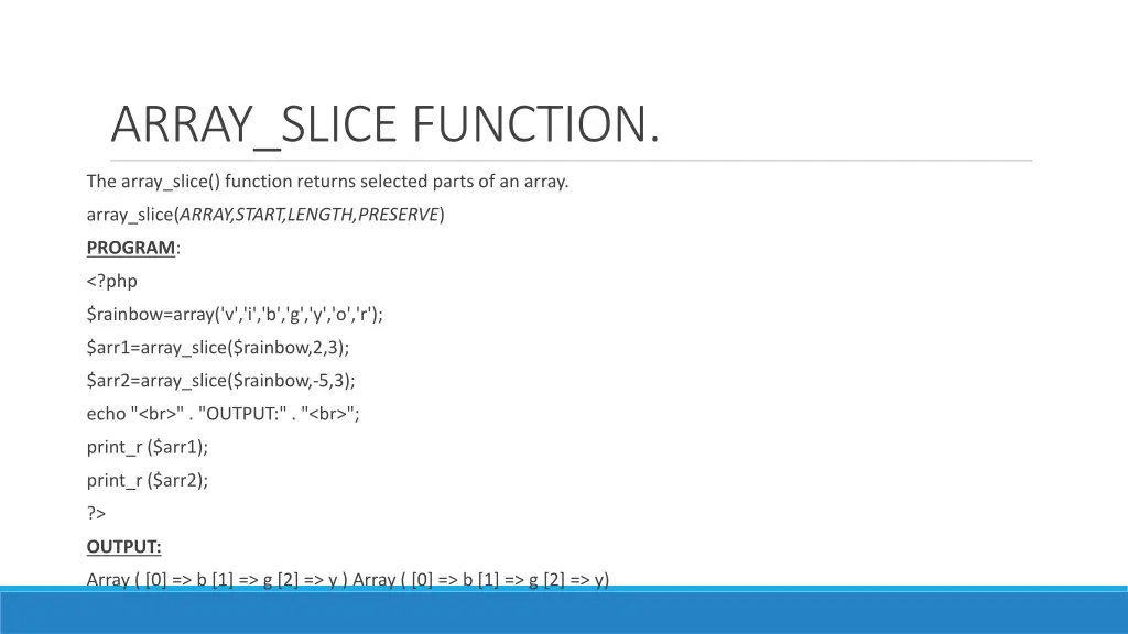 array slice function