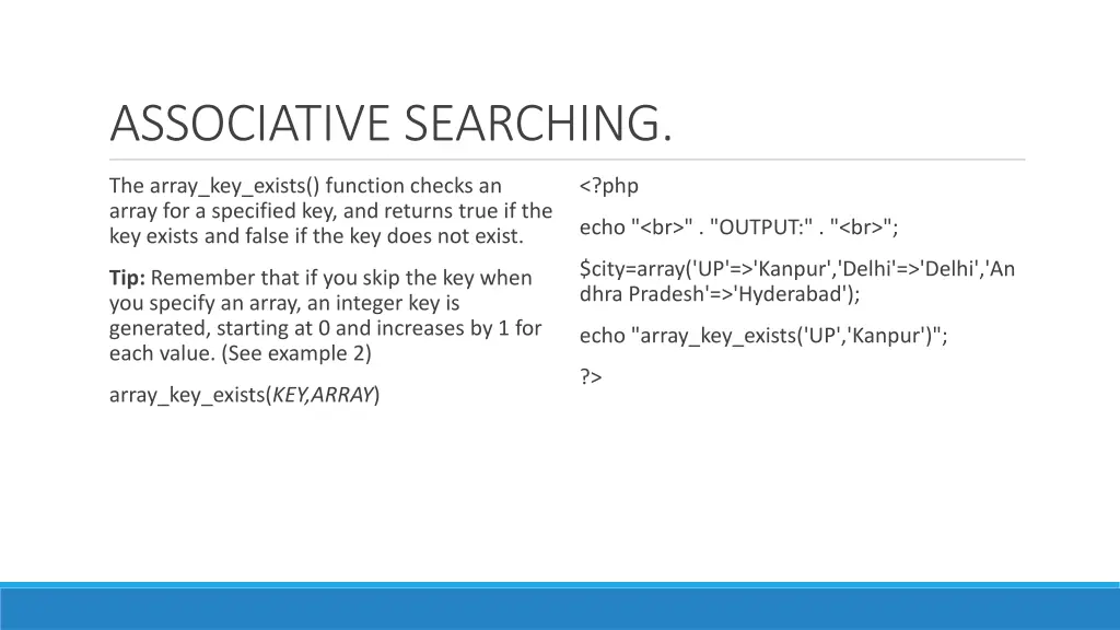 associative searching