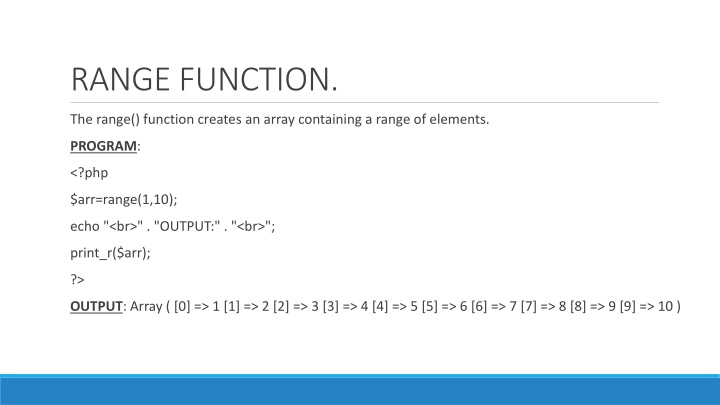 range function