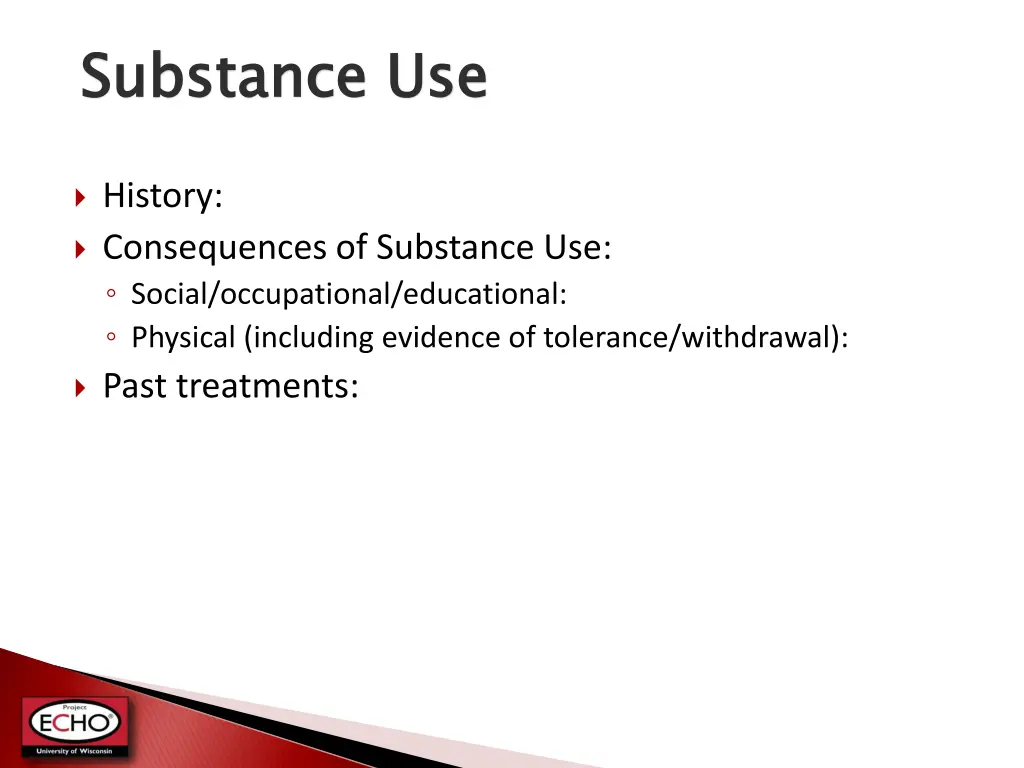 substance use