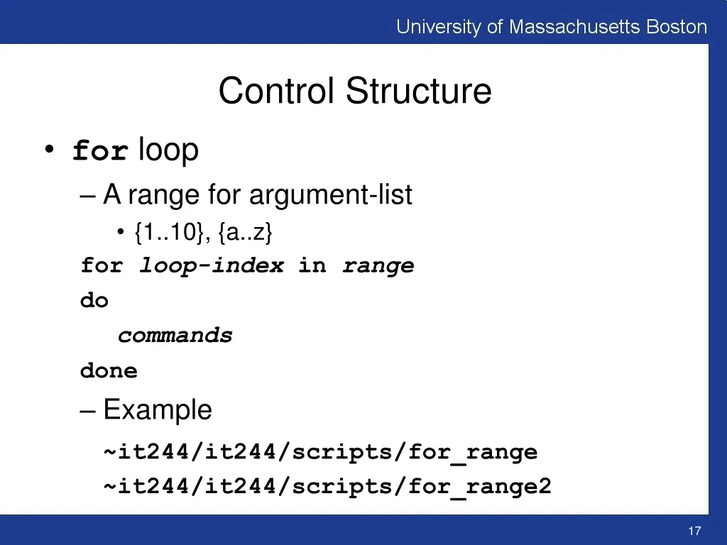 control structure 5