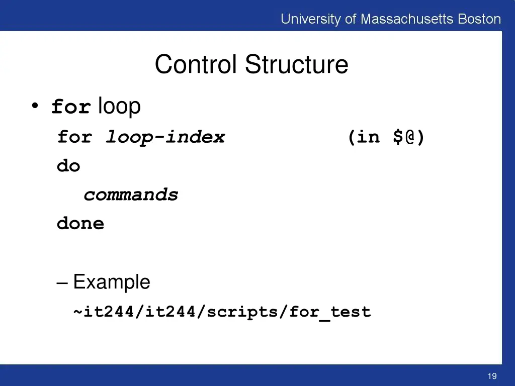 control structure 7