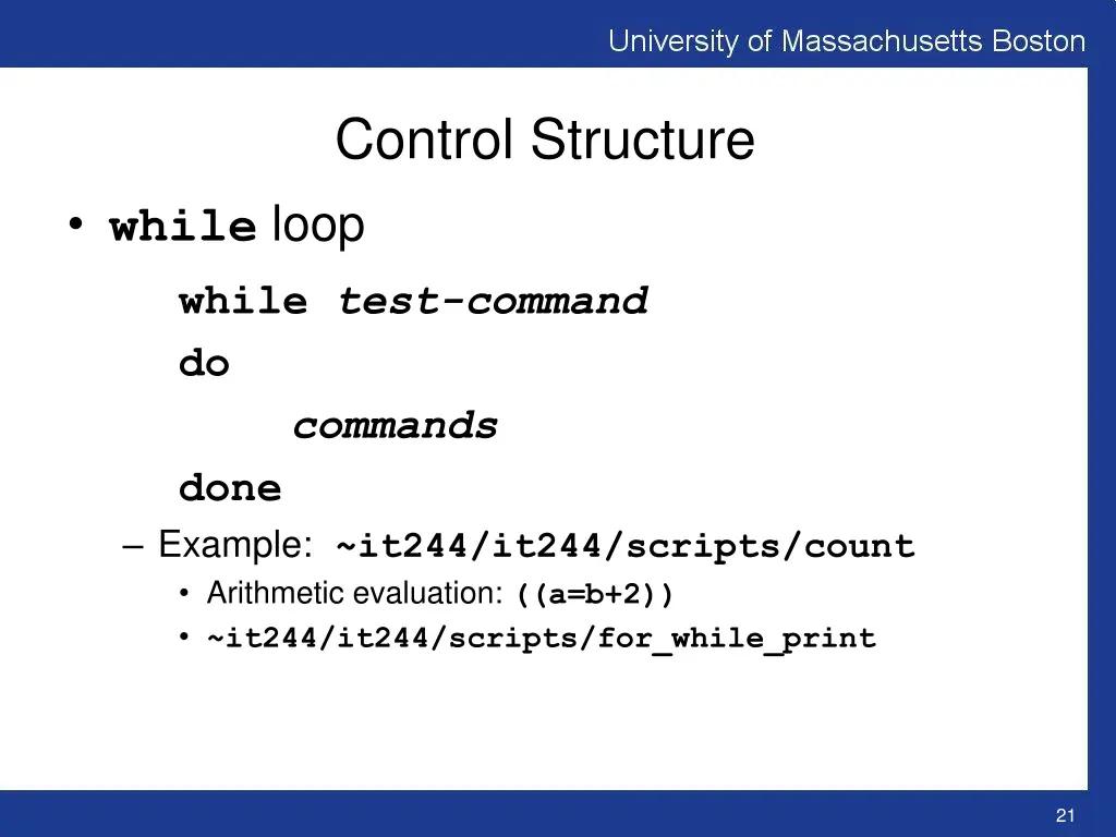 control structure 9