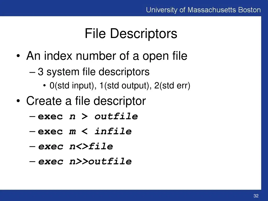 file descriptors