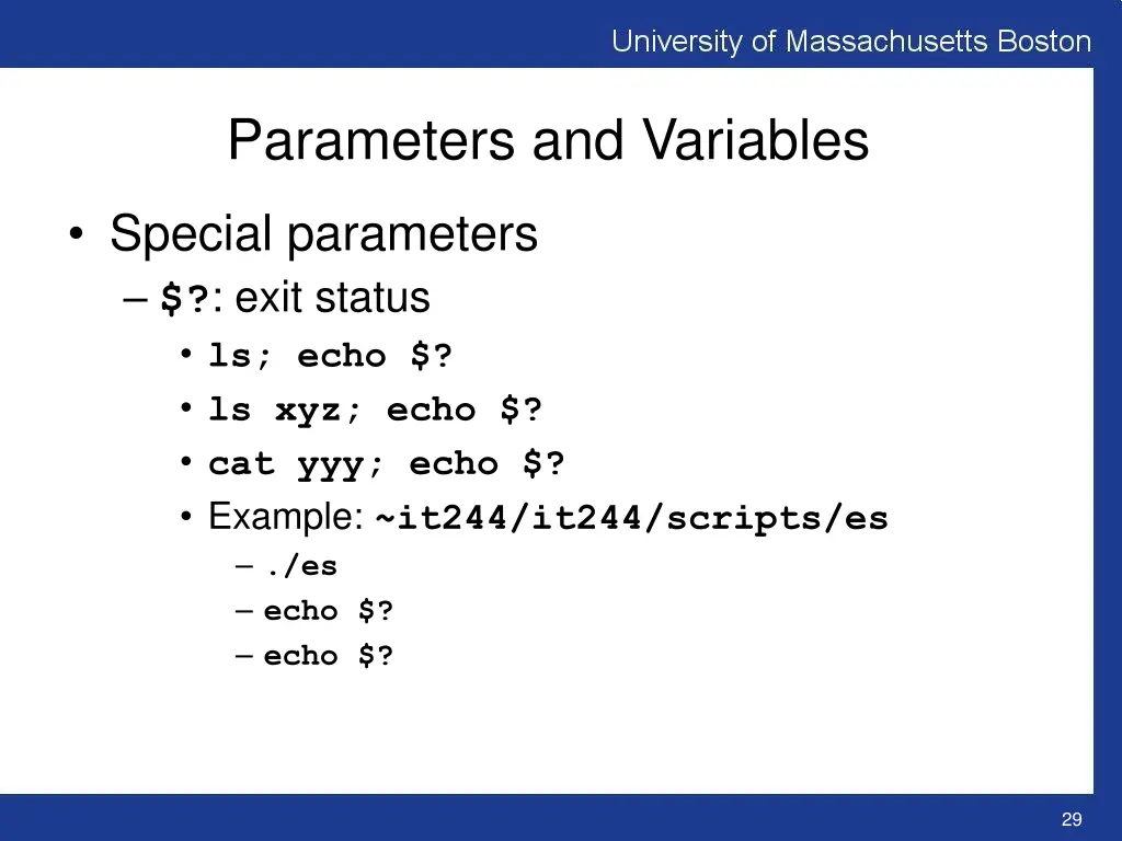 parameters and variables 2