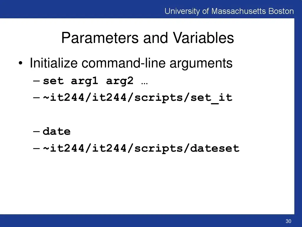 parameters and variables 3