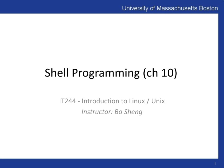 shell programming ch 10