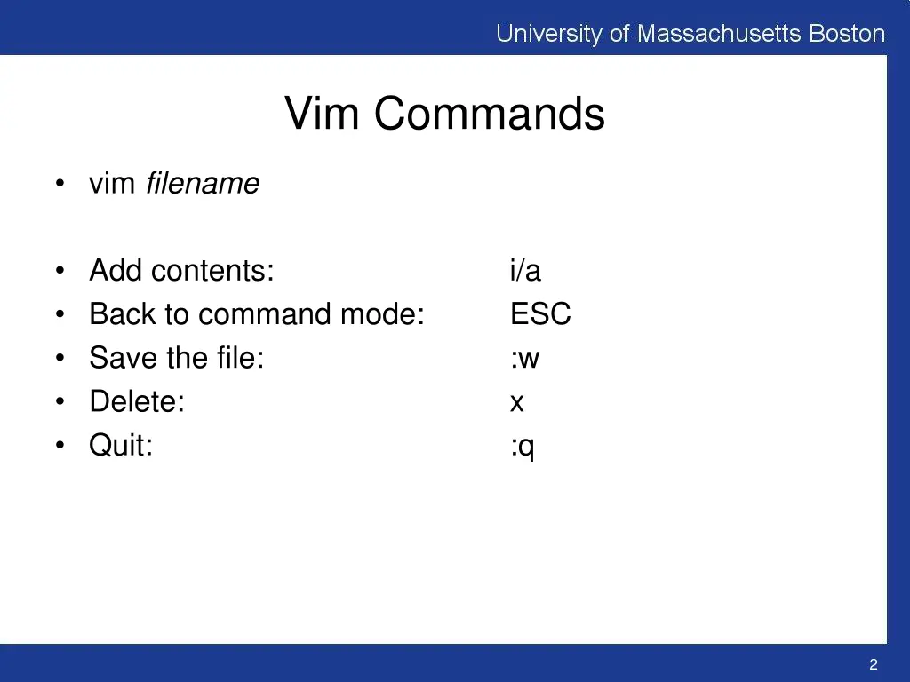 vim commands