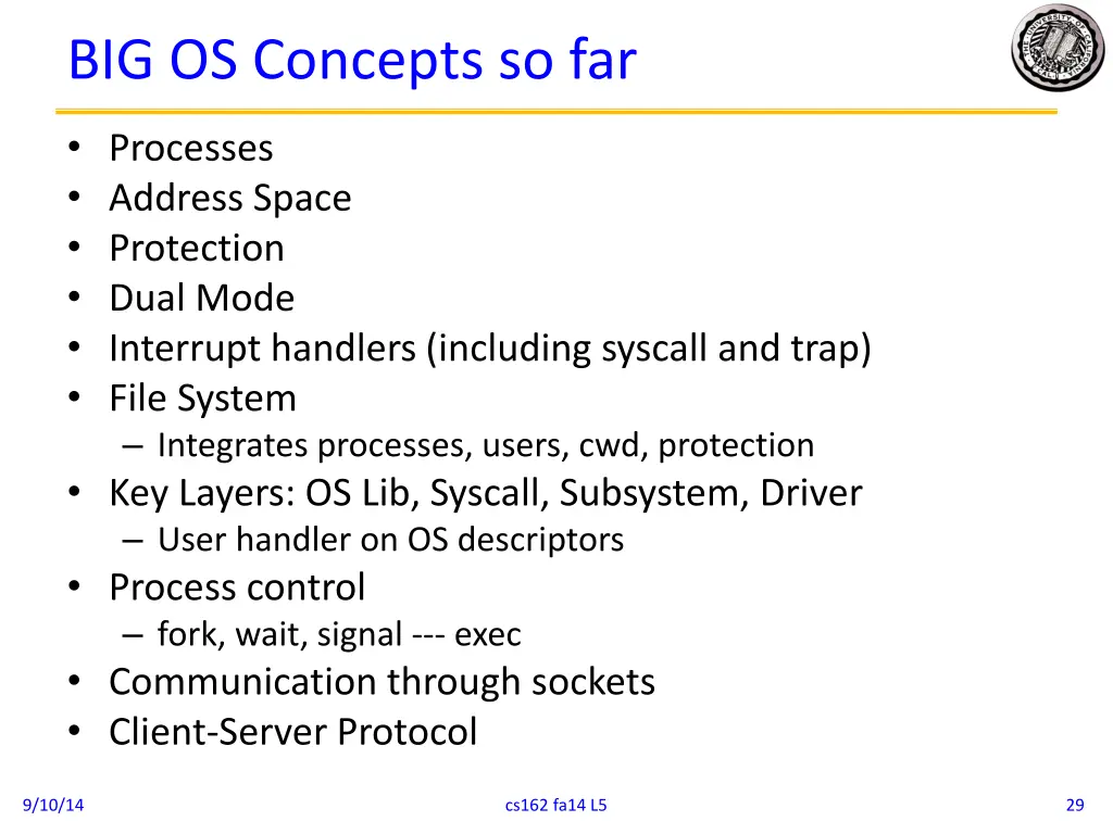 big os concepts so far