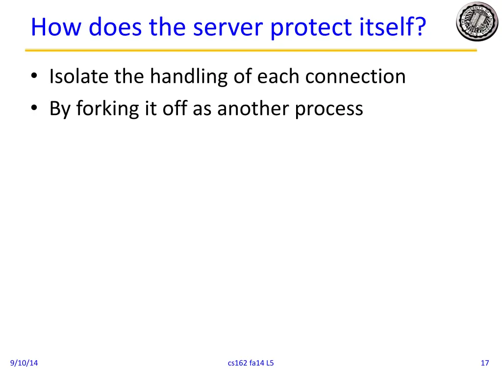 how does the server protect itself