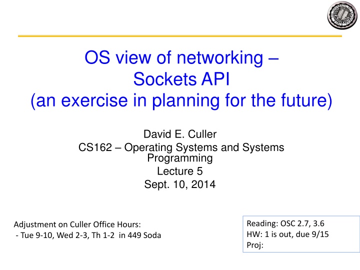 os view of networking sockets api an exercise